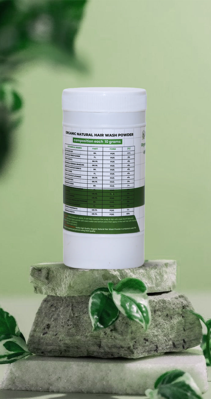 Organic Natural Hair Wash Herbal Powder – Scalp & Hair Care (300gm)
