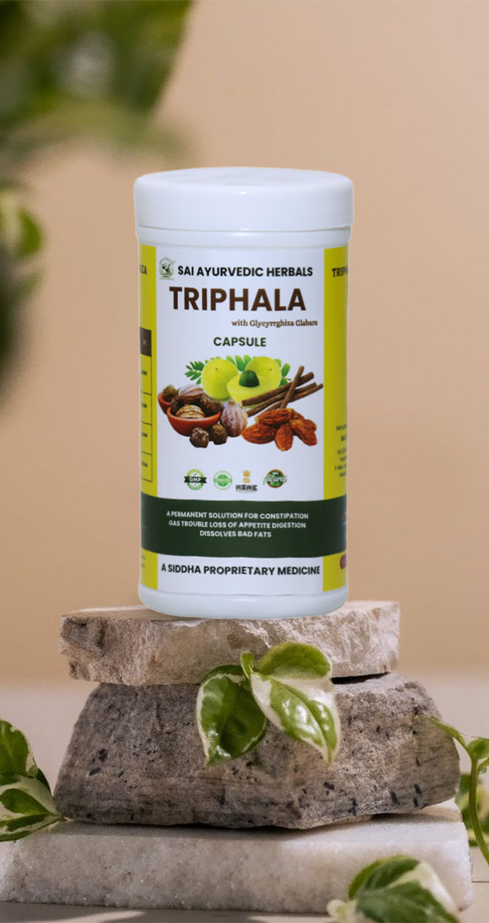 Triphala & Glycyrrhiza Glabra Herbal Capsules – Digestive & Wellness Support (500mg, 350 Capsules)